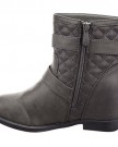 Sopily-Womens-Fashion-Shoes-Ankle-boots-Booty-ankle-high-Cavalier-Biker-Quilted-Buckle-Heel-Wedge-7-CM-Grey-WL-263-5-T-39-UK-6-0-1