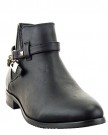 Sopily-Womens-Fashion-Shoes-Ankle-boots-Booty-ankle-high-Chelsea-Low-boots-Chains-Buckle-Heel-Block-Heel-25-CM-Black-FRF-L85-T-36-UK-3-0-0