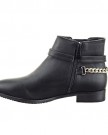 Sopily-Womens-Fashion-Shoes-Ankle-boots-Booty-ankle-high-Chelsea-Low-boots-Chains-Buckle-Heel-Block-Heel-25-CM-Black-FRF-L85-T-36-UK-3-0-1