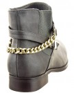 Sopily-Womens-Fashion-Shoes-Ankle-boots-Booty-ankle-high-Chelsea-Low-boots-Chains-Buckle-Heel-Block-Heel-25-CM-Grey-FRF-L85-T-38-UK-5-0-2