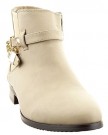 Sopily-Womens-Fashion-Shoes-Ankle-boots-Booty-ankle-high-Low-boots-Chains-Buckle-Heel-Block-Heel-25-CM-Beige-FRF-L85-T-41-UK-8-0-0
