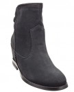 Sopily-Womens-Fashion-Shoes-Ankle-boots-Booty-ankle-high-Low-boots-Heel-Wedge-7-CM-Black-WL-263-4-T-39-UK-6-0-0