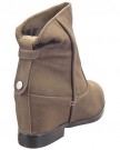 Sopily-Womens-Fashion-Shoes-Ankle-boots-Booty-ankle-high-Low-boots-Heel-Wedge-7-CM-Khaki-WL-263-4-T-37-UK-4-0-2