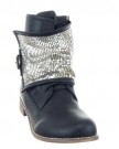Sopily-Womens-Fashion-Shoes-Ankle-boots-Booty-high-top-Biker-metallic-Heel-Block-Heel-25-CM-Black-WL-263-1-T-37-UK-4-0-0