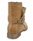 Sopily-Womens-Fashion-Shoes-Ankle-boots-Booty-high-top-Biker-metallic-Heel-Block-Heel-25-CM-Khaki-WL-263-1-T-39-UK-6-0-2