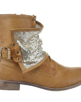 Sopily-Womens-Fashion-Shoes-Ankle-boots-Booty-high-top-Biker-metallic-Heel-Block-Heel-25-CM-Khaki-WL-263-1-T-39-UK-6-0