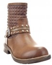 Sopily-Womens-Fashion-Shoes-Ankle-boots-Booty-high-top-Cavalier-Biker-Quilted-studded-Zip-Buckle-Heel-Block-Heel-35-CM-Camel-FRF-XF216-T-39-UK-6-0-0