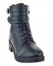 Sopily-Womens-Fashion-Shoes-Ankle-boots-Booty-high-top-Combat-Boots-Buckle-Heel-Block-Heel-45-CM-Black-FRF-W818-T-38-UK-5-0-0