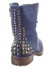 Sopily-Womens-Fashion-Shoes-Ankle-boots-Booty-high-top-Combat-Boots-pyramid-square-studded-Zip-Heel-Block-Heel-3-CM-Blue-FRF-SY327-T-40-UK-7-0-2