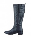 Sopily-Womens-Fashion-Shoes-Boots-Knee-High-Cavalier-Biker-Buckle-Heel-Block-Heel-4-CM-Black-CAT-AS1402-T-36-UK-3-0-1