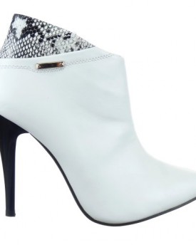 Sopily-Womens-Fashion-Shoes-Pump-Court-shoes-ankle-high-Low-boots-Snakeskin-Heel-Stiletto-11-CM-White-WL-628-68-T-38-UK-5-0