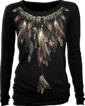 Spiral-Women-NATIVE-SPIRIT-Baggy-Top-Black-X-Large-0