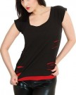 Spiral-Women-URBAN-FASHION-2in1-Red-Ripped-Top-Black-X-Large-0-1