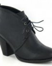 Spot-On-High-Chunky-Heel-Ankle-Boot-Lace-Up-Black-Size-6-UK-0-0