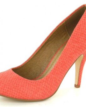 Spot-On-High-Heel-Court-Coral-Size-5-UK-0