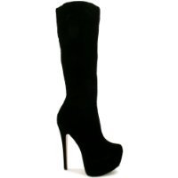 Stiletto-Heel-Concealed-Platform-Knee-High-Boots-Black-Sz-4-0