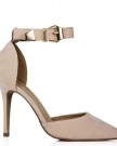 Stiletto-Heel-Pointed-Toe-Court-Shoes-Cream-Synthetic-Suede-UK-6-0-0