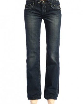 Stitchs-Womens-Bootcut-Jeans-Pocket-Zip-Worn-Denim-Trouser-29-0