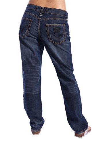 Stitch's Womens Boyfriend Jeans Frayed Style Denim Trousers 28 - Top ...