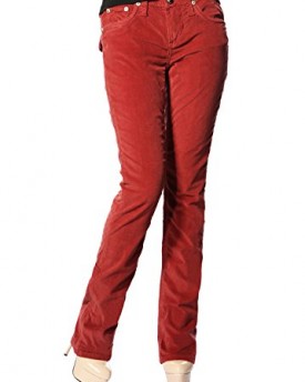 Stitchs-Womens-Straight-Leg-Jeans-Red-Soft-Corduroy-Slim-Trousers-Relax-Size-28-0