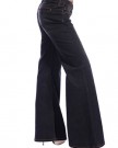 Stitchs-Womens-Wide-Leg-Jeans-Flared-Black-Denim-Comfort-Fashion-Pants-25-0-0