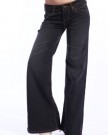 Stitchs-Womens-Wide-Leg-Jeans-Flared-Black-Denim-Comfort-Fashion-Pants-25-0-5