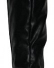 Stunning-New-Sexy-Black-Faux-Leather-Knee-High-Heel-Boots-Gold-Buckle-Strap-0-1