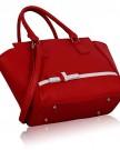 Stylish-Womens-Ladies-Celebrity-Fashion-Grab-Tote-With-Bow-Tie-Detail-TI0064-Red-0-2