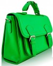 Stylish-Womens-Ladies-Celebrity-Handbag-Fashion-Buckle-Detail-Satchel-Green-TI00274-0-0