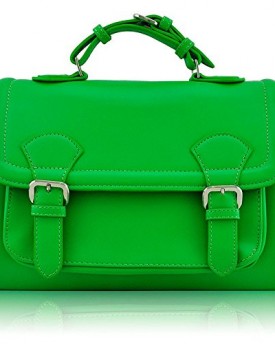 Stylish-Womens-Ladies-Celebrity-Handbag-Fashion-Buckle-Detail-Satchel-Green-TI00274-0