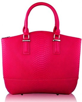 Stylish-Womens-Ladies-Celebrity-Handbag-Retro-Snakeskin-Tote-Handbag-TI00104-Pink-0