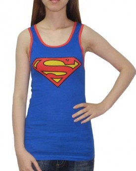 Superwoman-Womens-Crew-Neck-Slim-Fit-Sleeveless-Shirt-Tank-Top-S-Blue-0