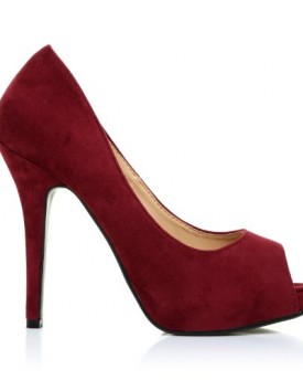 TIA-Burgundy-Faux-Suede-Stiletto-High-Heel-Platform-Peep-Toe-Shoes-Size-UK-6-EU-39-0