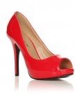 TIA-Red-Patent-PU-Leather-Stiletto-High-Heel-Platform-Peep-Toe-Shoes-Size-UK-3-EU-36-0-0