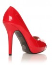 TIA-Red-Patent-PU-Leather-Stiletto-High-Heel-Platform-Peep-Toe-Shoes-Size-UK-3-EU-36-0-1