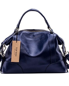 TOP-BAGLovely-Women-Ladies-Genuine-Leather-Tote-Satchel-Shoulder-Handbag-SF1006-Blue-0