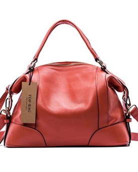 TOP-BAGLovely-Women-Ladies-Genuine-Leather-Tote-Satchel-Shoulder-Handbag-SF1006-watermelon-red-0