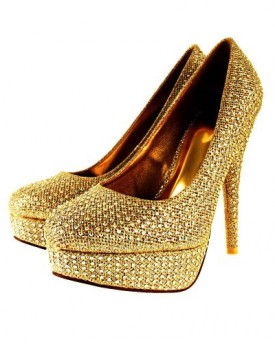 TRUFFLE-Gold-High-Stiletto-Heel-Glitter-Diamante-Platform-Court-Shoes-6-0