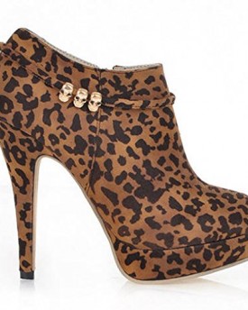 Threes-Ladies-Leopard-Print-Platform-High-Heels-Sexy-Stilettos-Low-Ankle-Boots-6-yellow-0