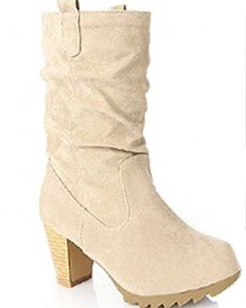 Threes-Ladies-Platform-High-Heel-Boots-Wide-Calf-Slouch-Boots-Biker-Cowboy-Combat-Boots-6-off-white-0