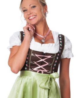 Trachtenjager-Mini-Dirndl-3-Piece-Sizeeen-Pink-With-Matching-Blouse-And-Skirt-Size-44-0