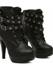 Trs-Chic-Mailanda-women-platform-studded-buckle-high-heel-lace-up-biker-ankle-shoes-boots-stiletto-military-size-UK-3-0-1