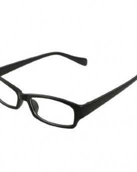Unisex-Black-Frame-Clear-Lens-Eyewear-Plain-Plano-Glasses-0