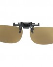 Unisex-Clear-Brown-Rectangle-Lens-Flip-Up-Clip-On-Polarized-Glasses-0