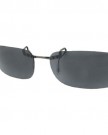 Unisex-Gray-Metal-Cross-Bar-Shape-Clip-On-Polarized-Sunglasses-0