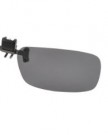 Unisex-Rectangle-Clear-Dark-Gray-Lens-Rimless-Clip-On-Polarized-Sunglasses-0-0