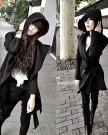 Vakind-Korean-Womens-Long-Sleeve-Lapel-Hooded-Trench-Coat-Outwear-Jacket-Waistband-M-Black-0-0