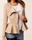 Vakind-Womens-Slim-Suit-Coat-Ruffle-Peplum-Frill-Blazer-Jacket-Zipper-M-Beige-0-0