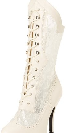 Victorian-ankle-boots-Fancy-Dress-WIDE-FIT-SEXY-High-Heels-8-Ivory-Pu-Lace-0