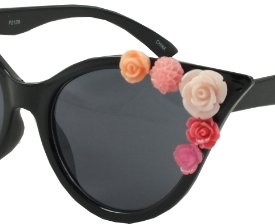Vintage-style-Cat-Eye-Sunglasses-Rosebuds-Black-0